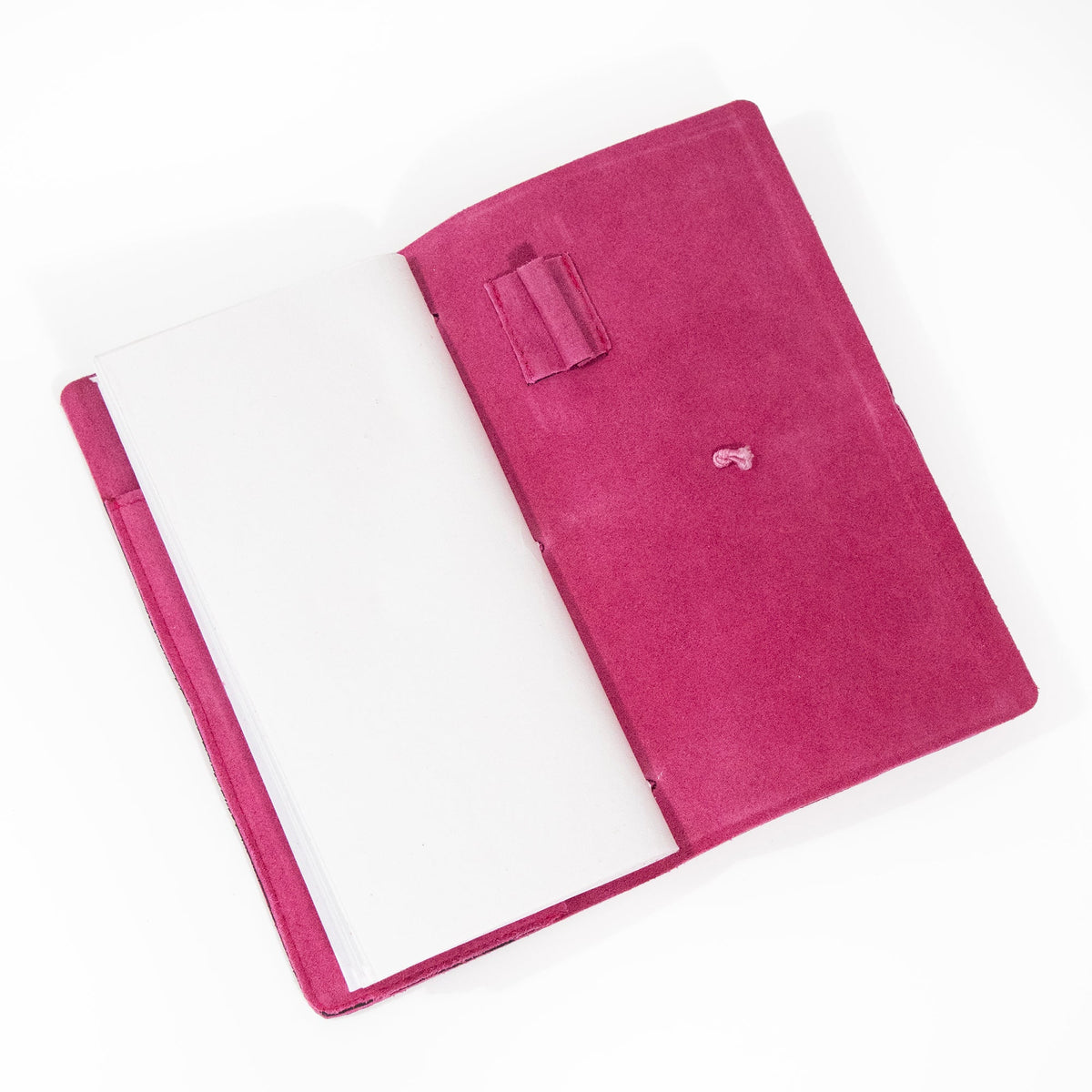 Fuchsia Suede Journal W/ Organic Cotton Paper:  Small