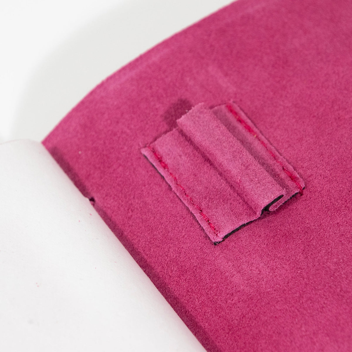 Fuchsia Suede Journal W/ Organic Cotton Paper:  Small