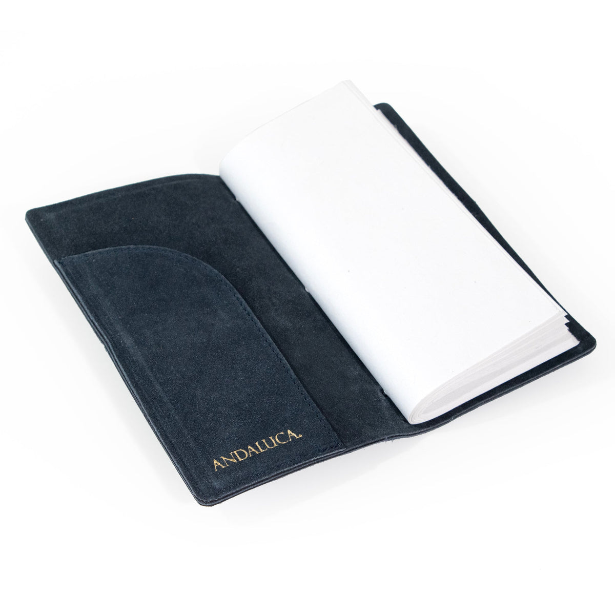 Grey Blue Suede Journal W/ Organic Cotton Paper:  Small