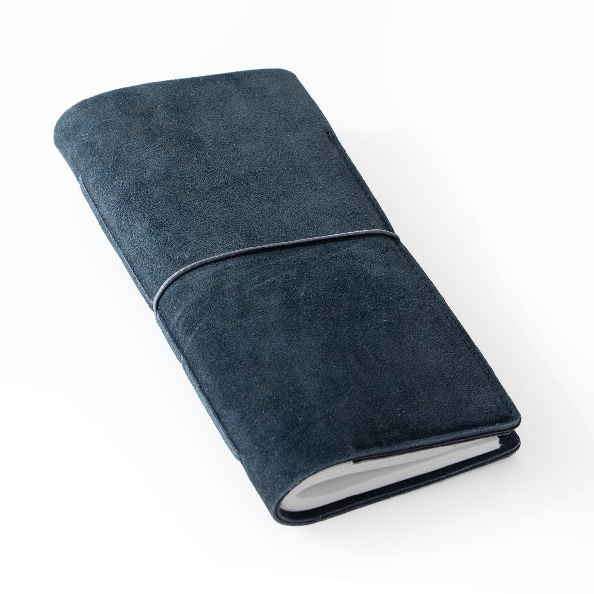 Grey Blue Suede Journal W/ Organic Cotton Paper:  Small