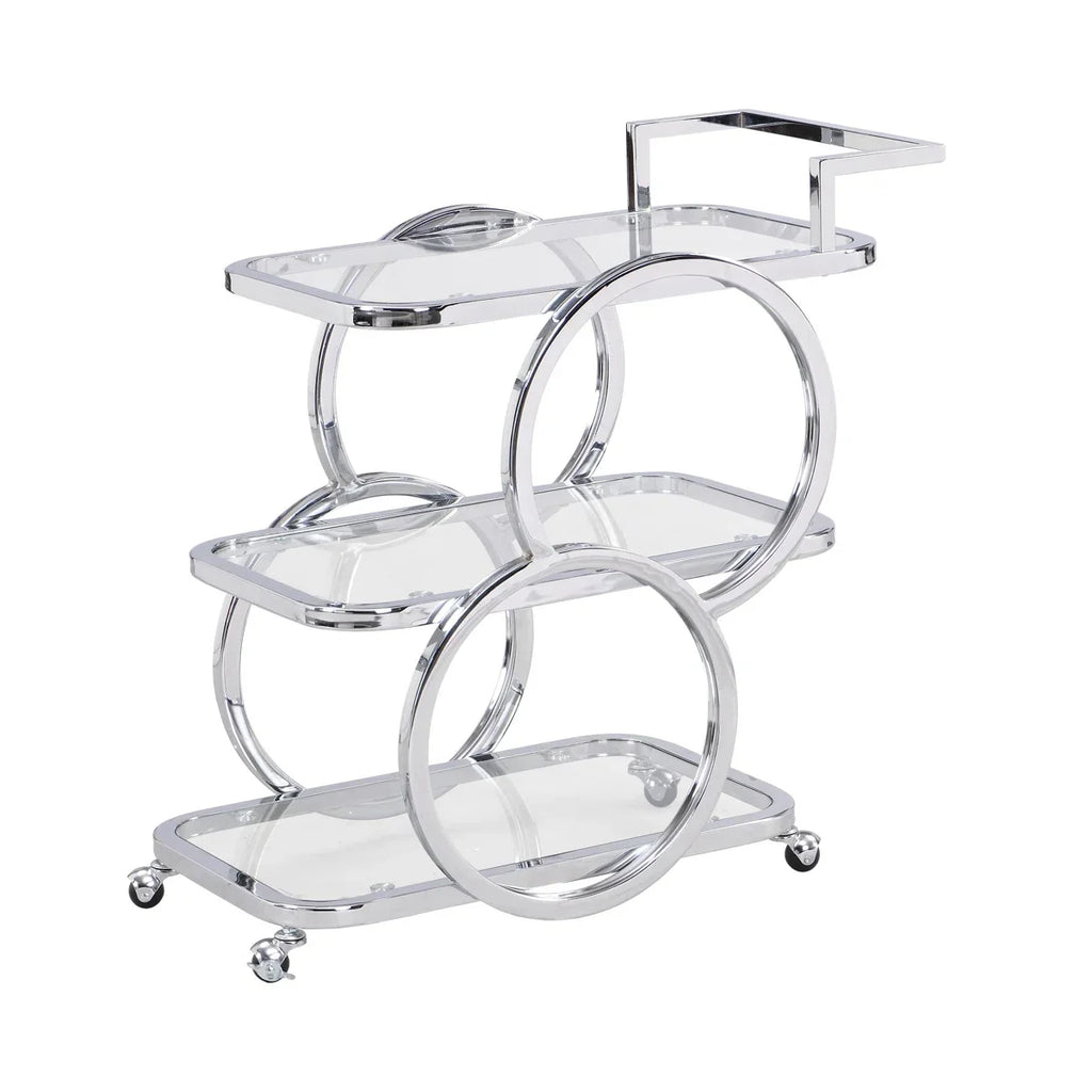 Monaco Three-Tier Mobile Bar Cart