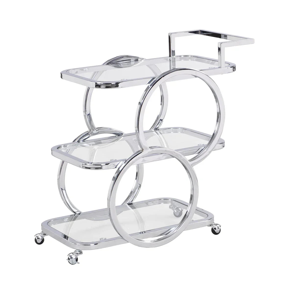 Monaco Three-Tier Mobile Bar Cart