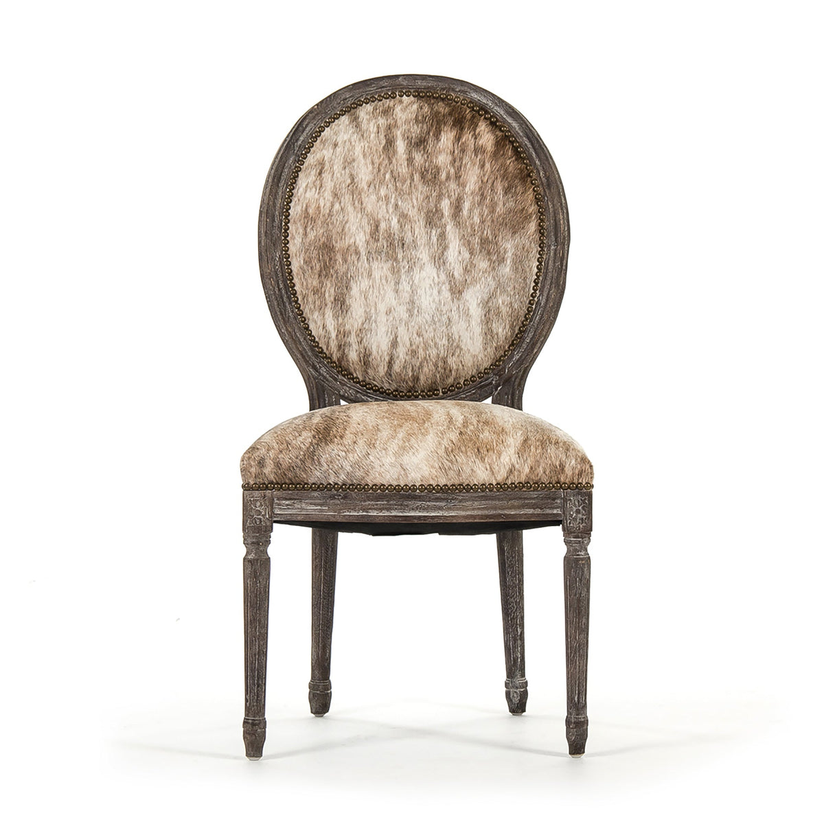 Medallion Cowhide Side Chair