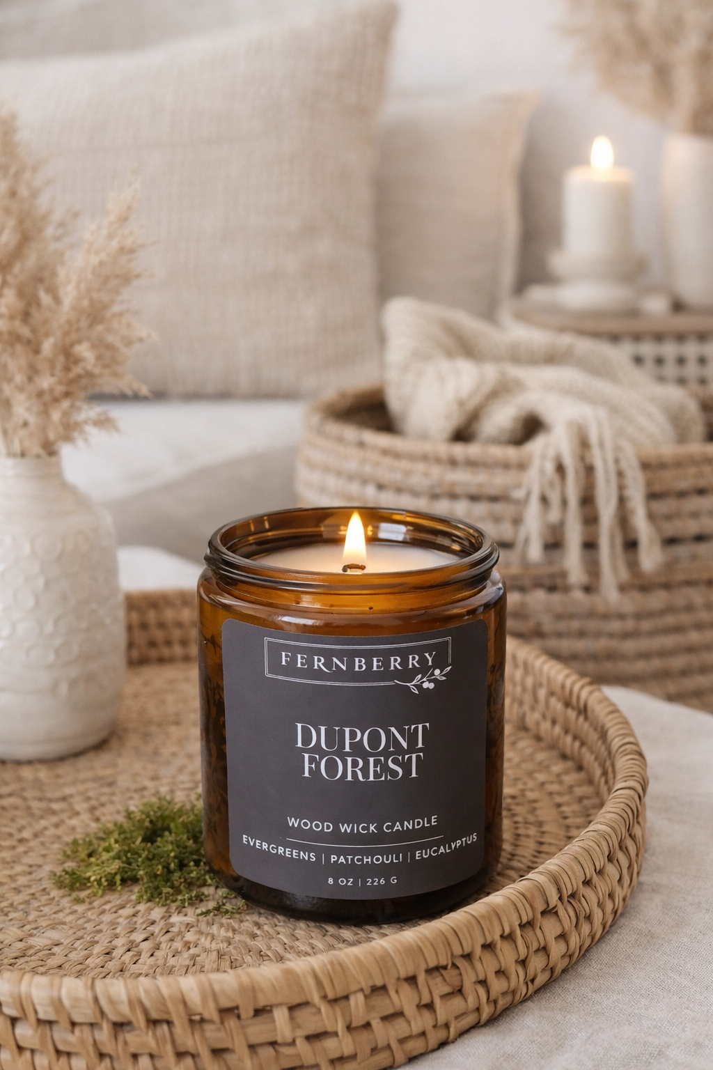 DuPont Forest- 8oz Wood Wick Candle