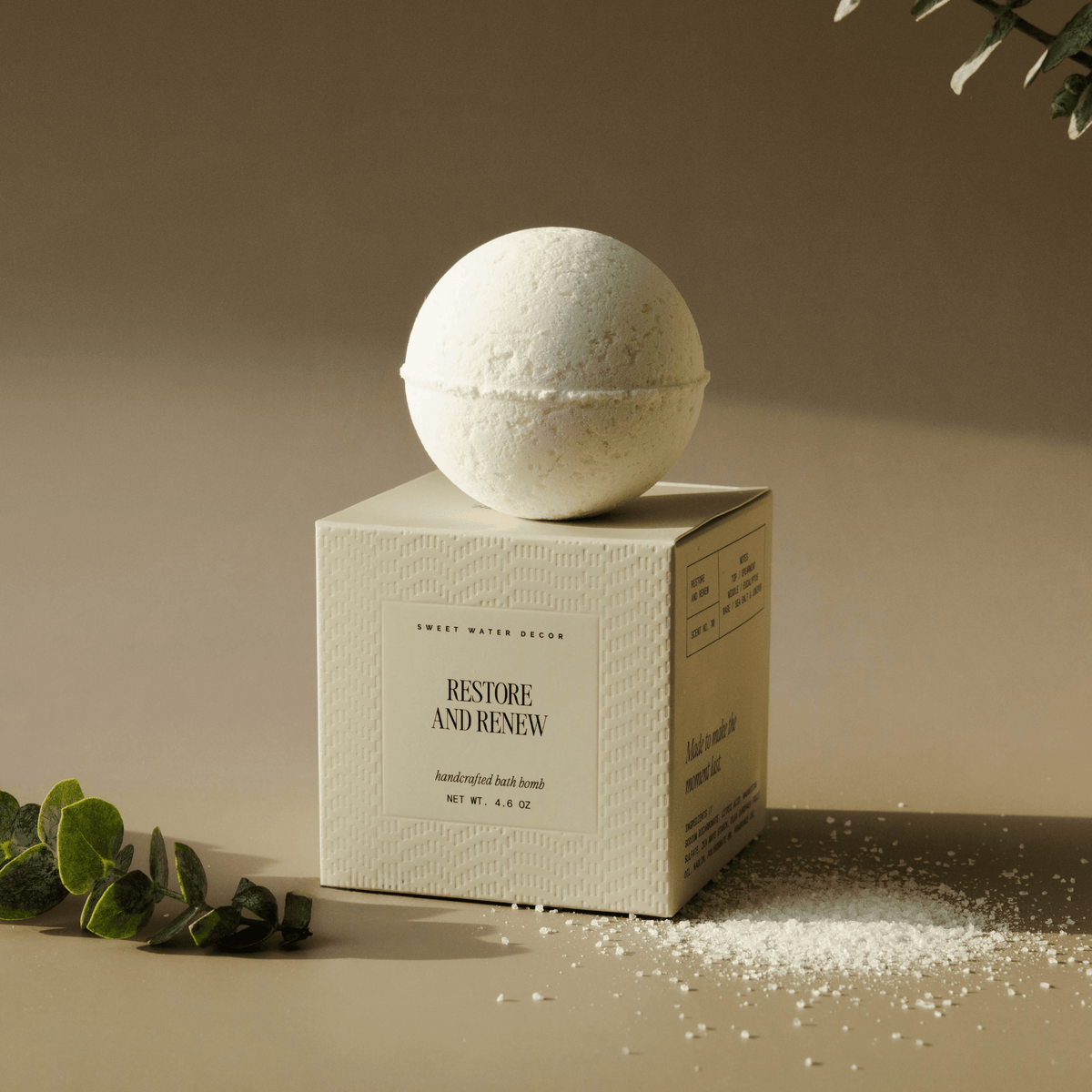 Restore and Renew White Eucalyptus 4.6 oz Bath Bomb