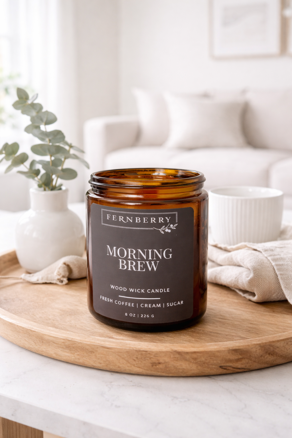 Morning Brew- 8oz Wood Wick Candle
