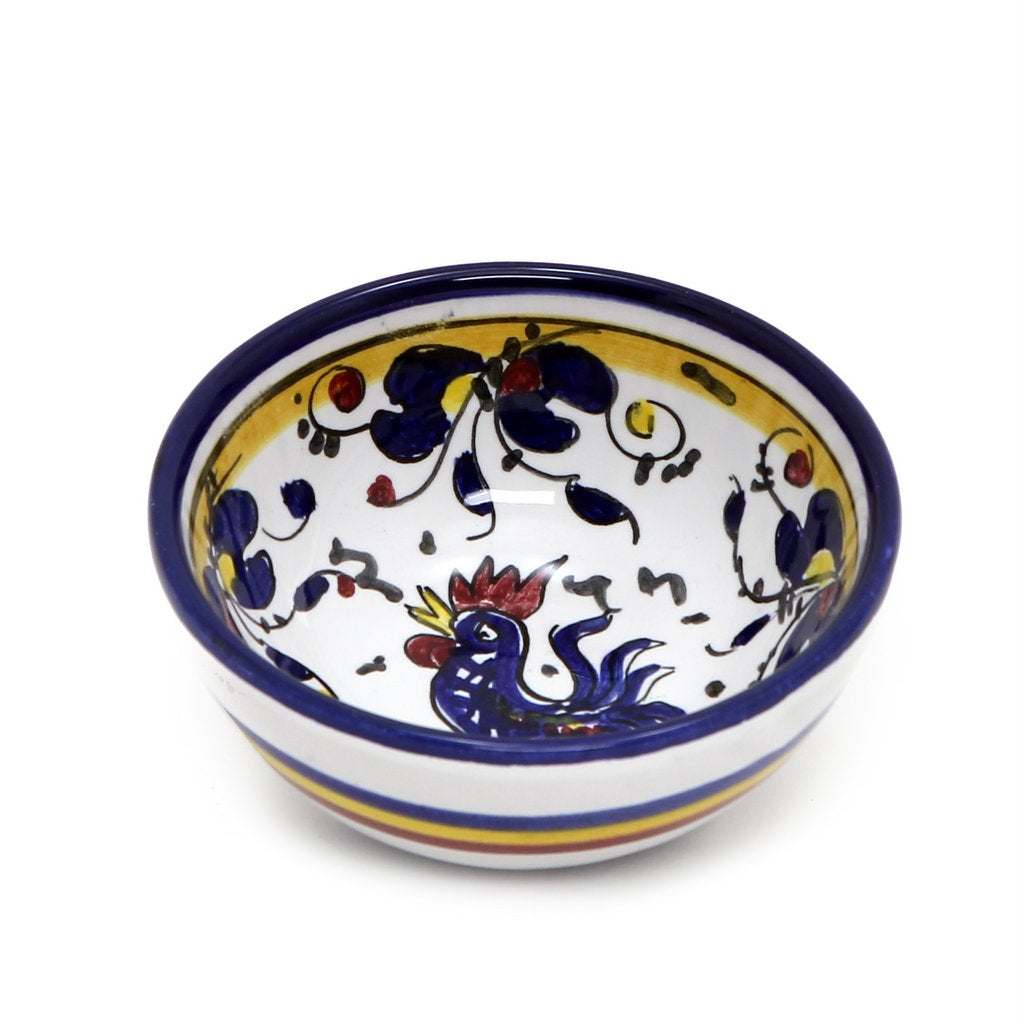 ORVIETO BLUE ROOSTER: Dipping/Condiment Small Bowl (1 Cup)
