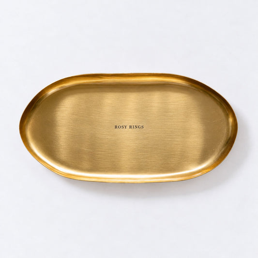 Piatto per candela Botanical con decorazione oro