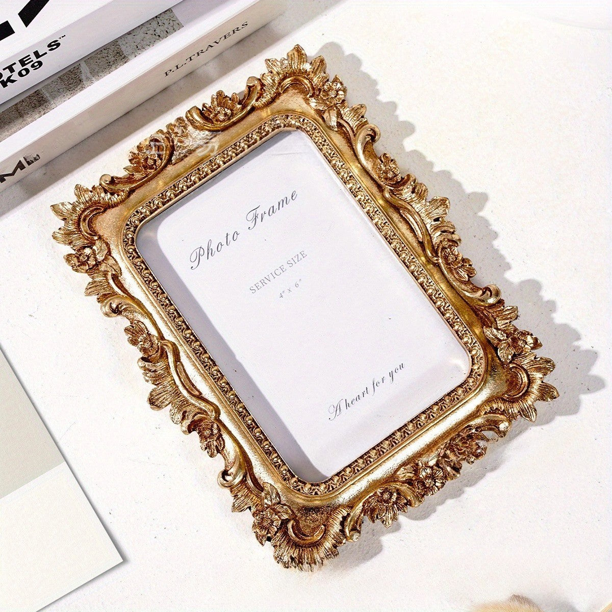 Cadre photo floral baroque
