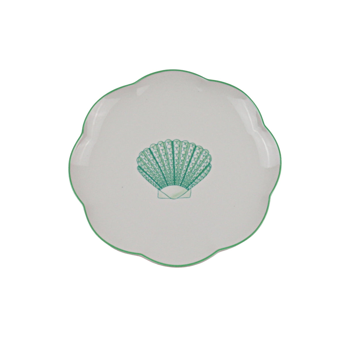 Balearic Blu Scalloped Ceramic Starter Plates – Case of 12 (+3 Bonus Plates)