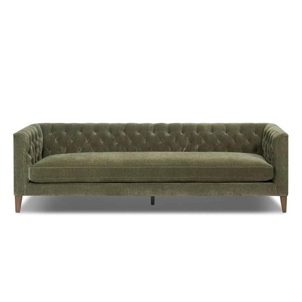 Verona Grand Tufted Chesterfield Velvet Sofa – 96"