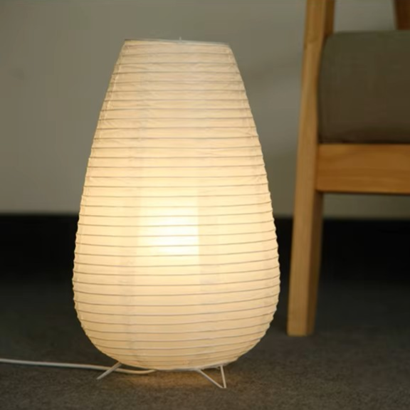 Teardrop Rice Paper Table Lamp | Minimalist Zen Desk Light