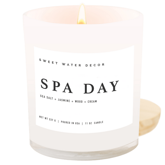 Candela di soia Spa Day - Vasetto bianco - 312 g