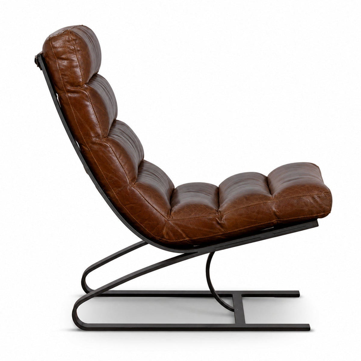 Lavello Leather Chair and Stool Set