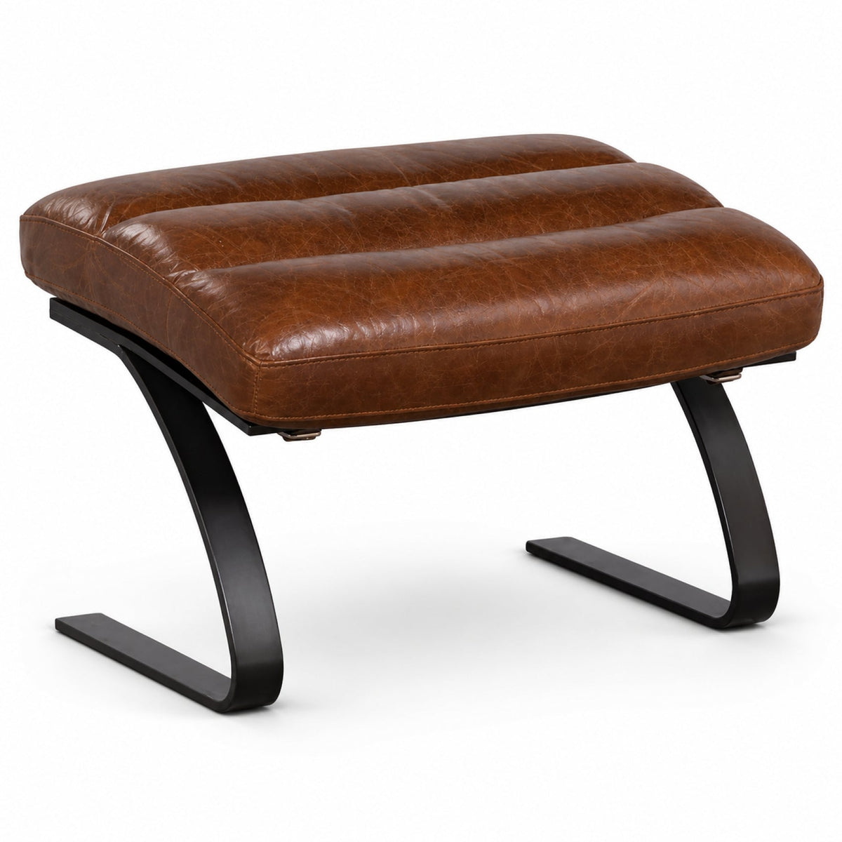 Lavello Leather Chair and Stool Set
