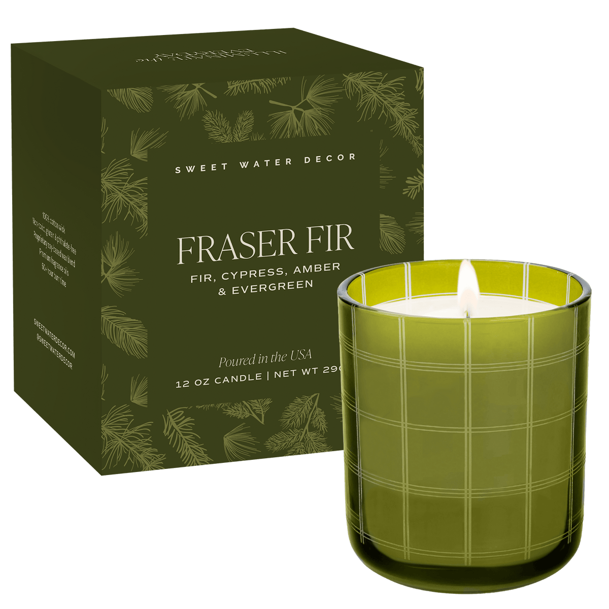 Fraser Fir Soy Candle - Boxed Tinted Glass Jar - 12 oz