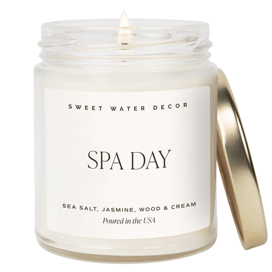 Candela in soia Spa Day - Barattolo trasparente - 9 oz