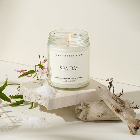 Candela in soia Spa Day - Barattolo trasparente - 9 oz