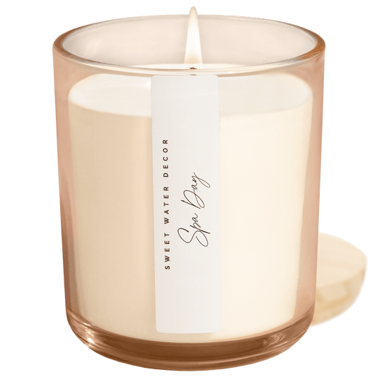 Bougie en cire de soja Spa Day - Pot en verre teinté - 340 g