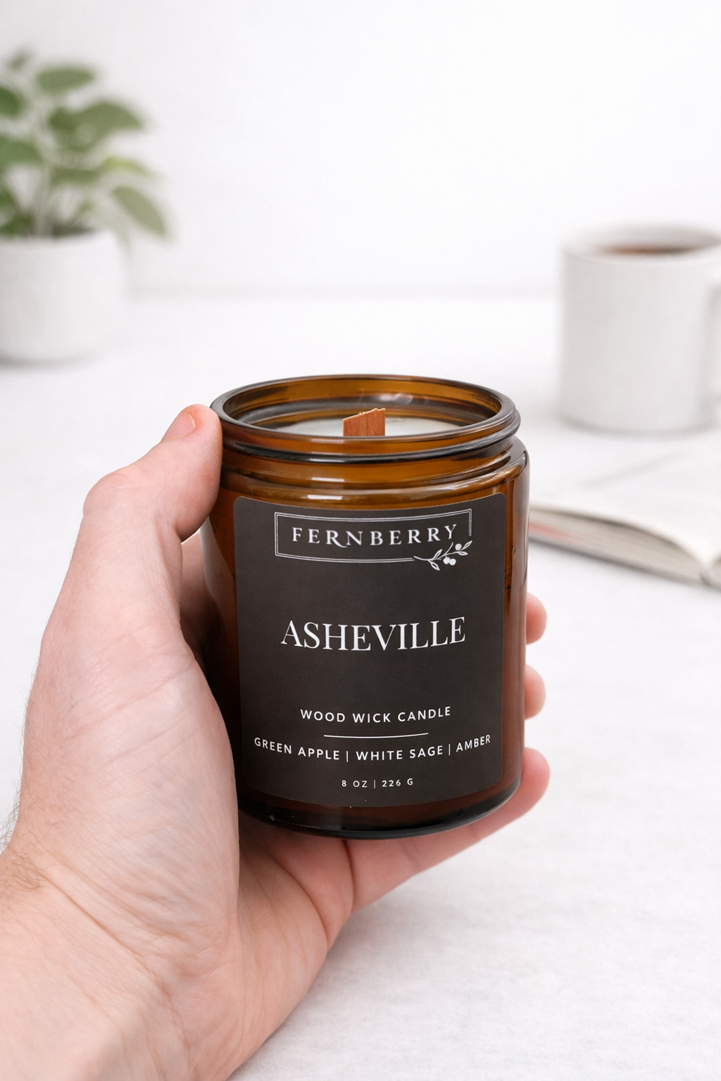 Asheville- 8oz Wood Wick Candle