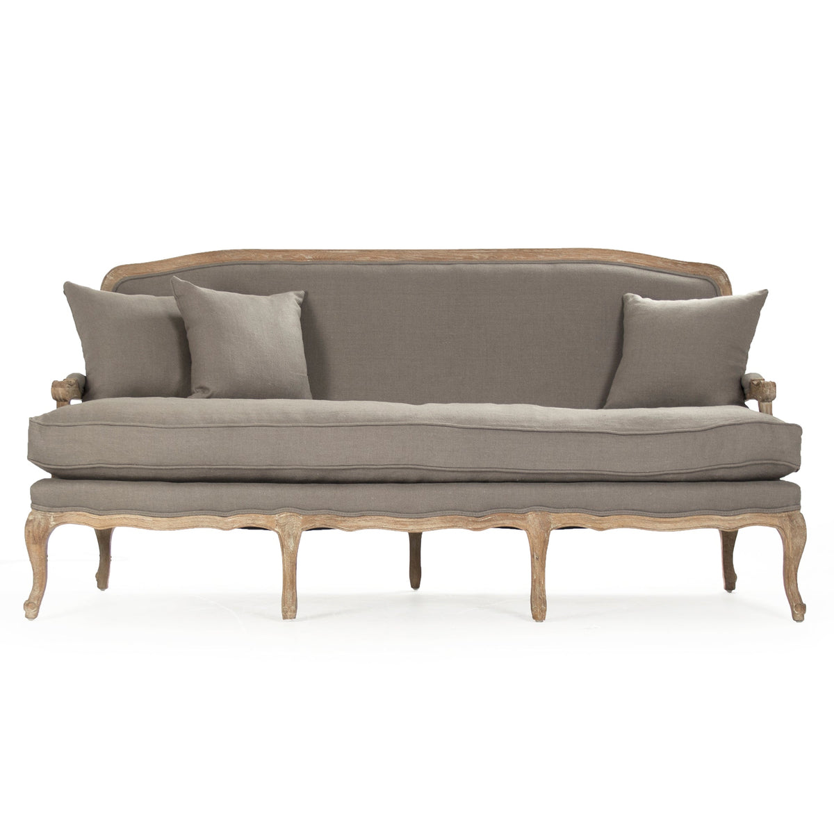 Bastille Oak Linen Sofa