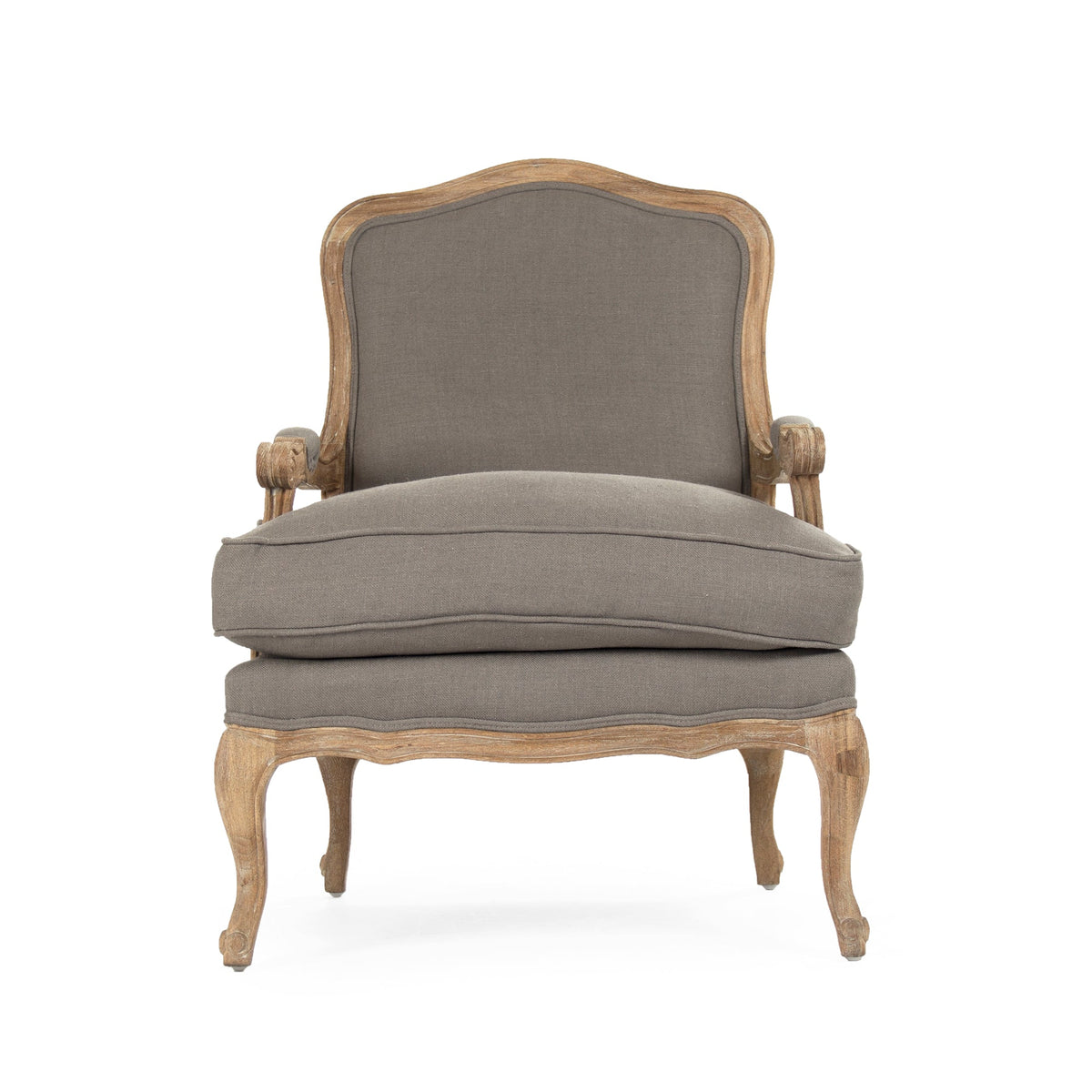Bastille Warm Taupe Linen Arm Chair