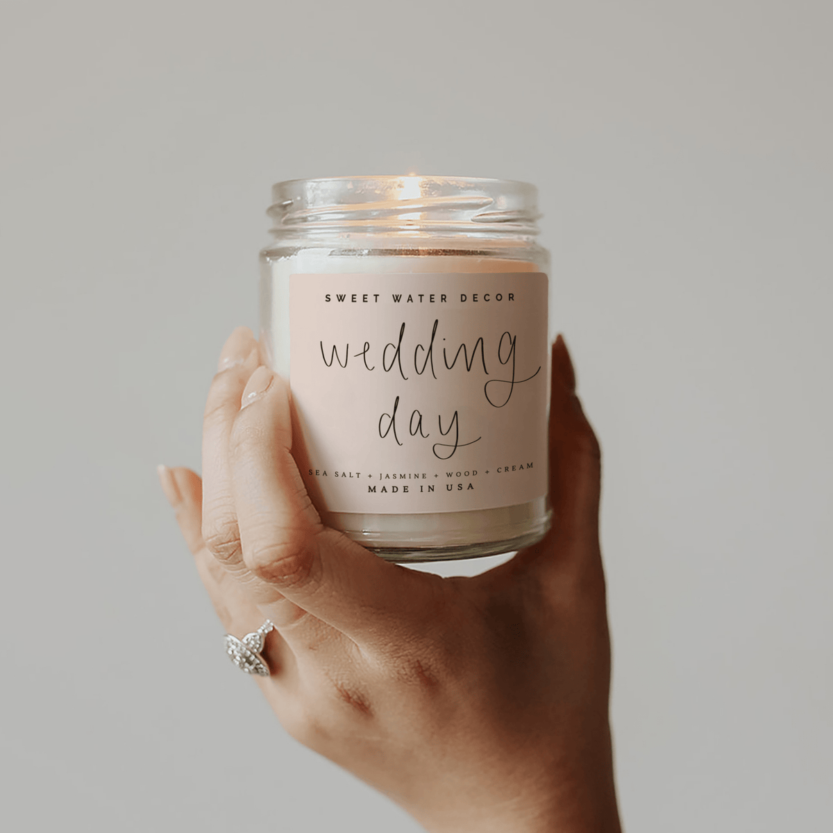 Wedding Day Soy Candle - Clear Jar - 9 oz (Spa Day)
