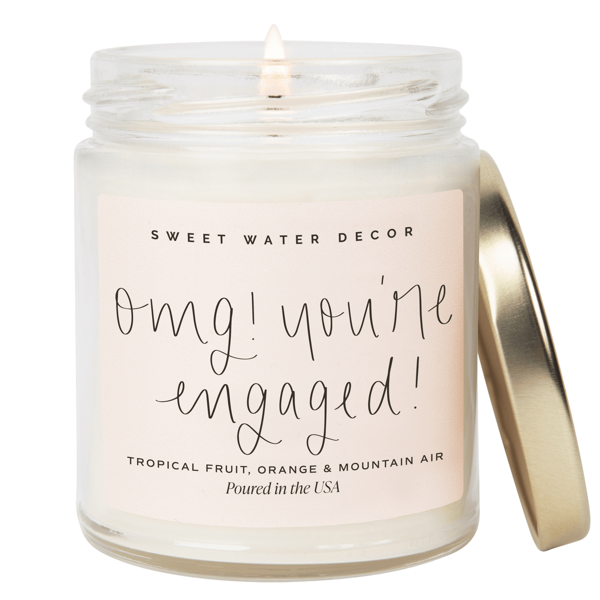 OMG! You're Engaged! Soy Candle - Clear Jar - 9 oz