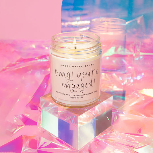 OMG! Ti sei fidanzata! Candela di soia - Vasetto trasparente - 9 oz