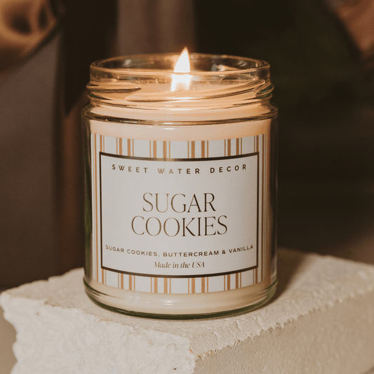 Sugar Cookies Soy Candle - 9 oz Patterned Clear Jar