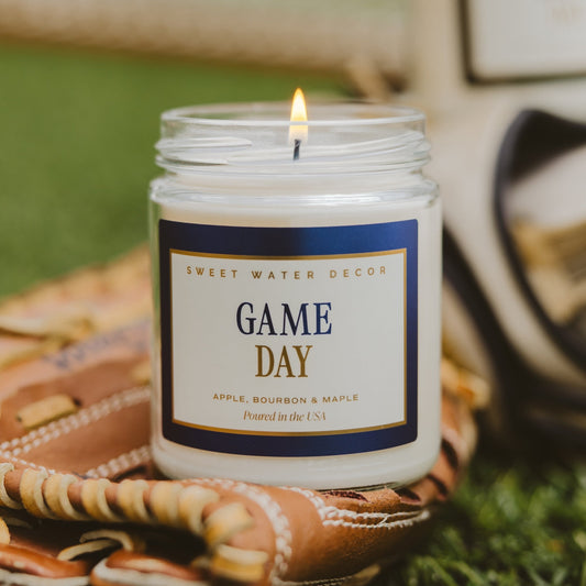 Bougie parfumée bleue Game Day - Pot transparent - 9 oz