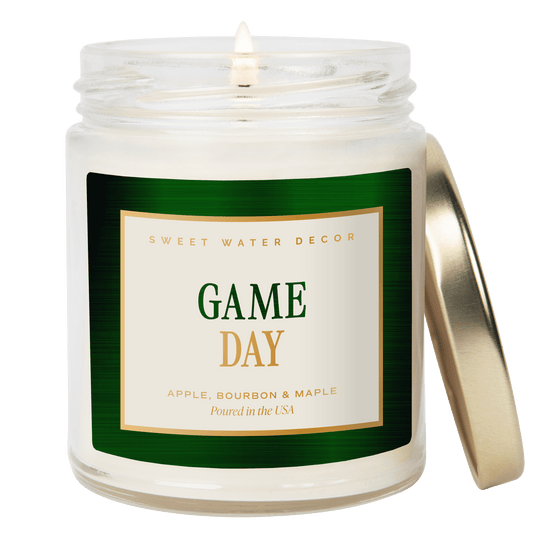 Bougie au soja vert Game Day - Pot transparent - 9 oz