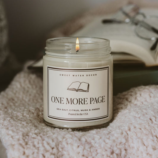 Bougie parfumée « One More Page » - Pot transparent - 9 oz (255 g)