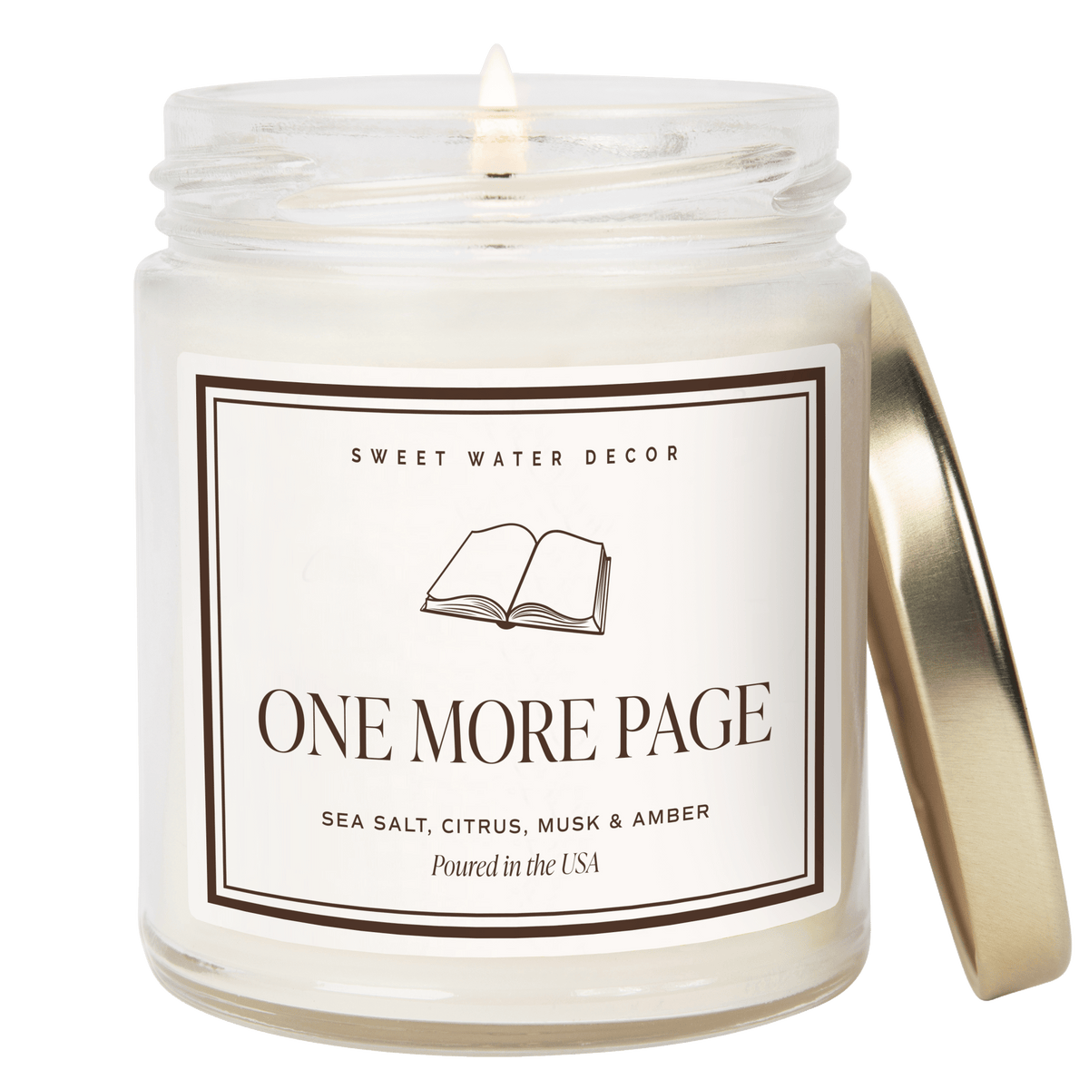 One More Page Soy Candle - Clear Jar - 9 oz