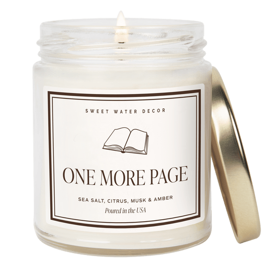 Bougie parfumée « One More Page » - Pot transparent - 9 oz (255 g)