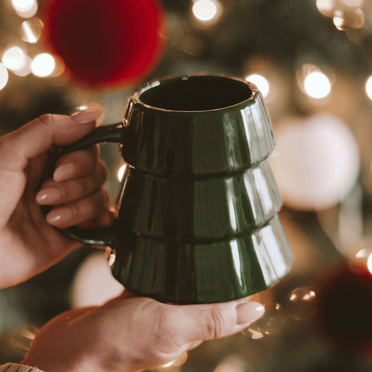 Green Tree 17 oz Figural Coffee Mug