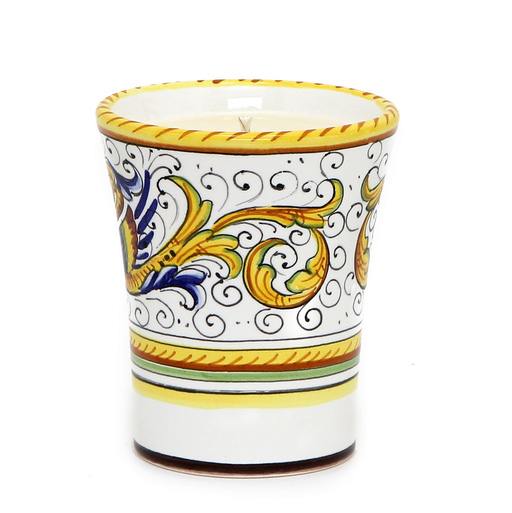 BOUGIES DERUTA : Bougie évasée de luxe précieux motif RAFFAELLESCO DELUXE