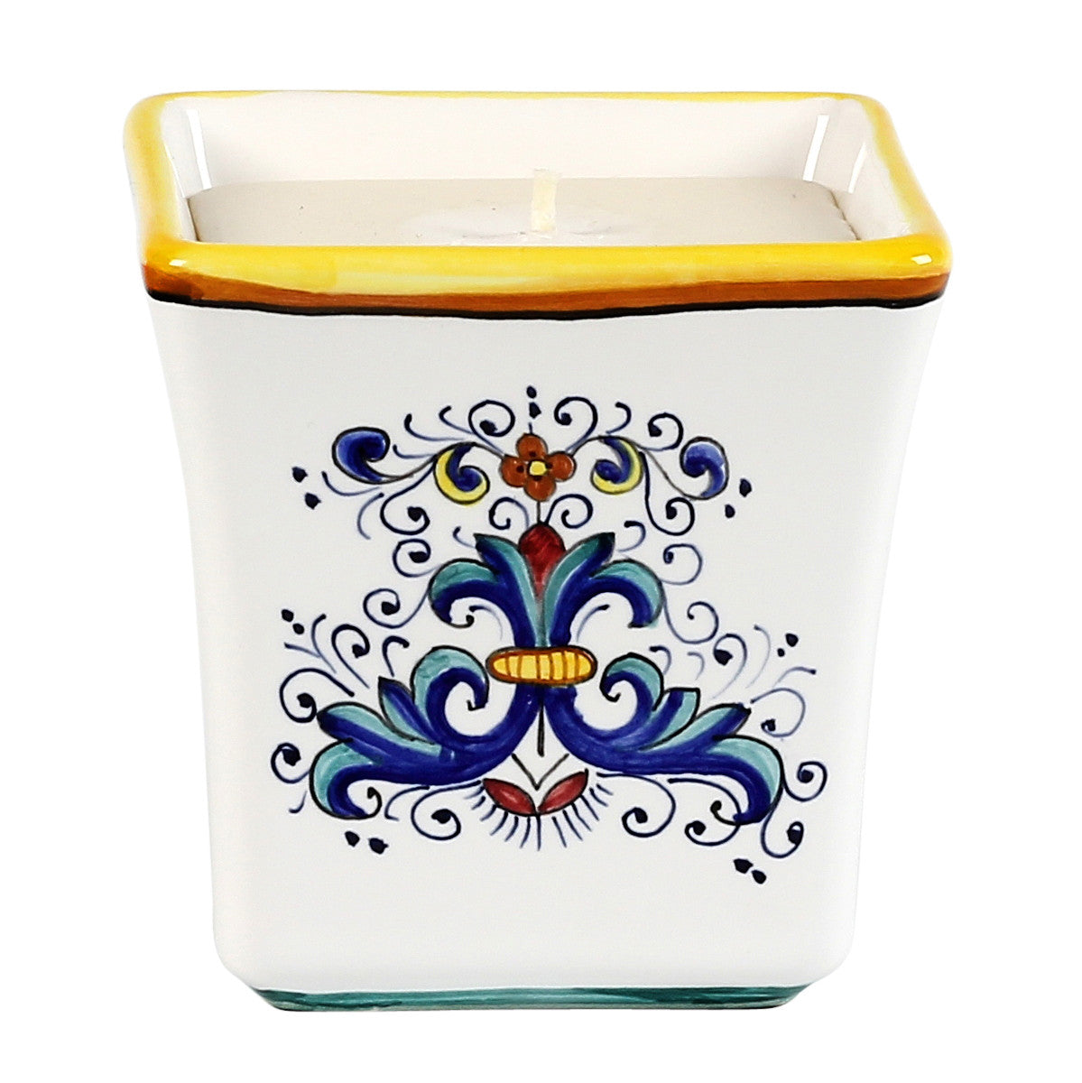 CANDELE DERUTA: Candela quadrata svasata design Ricco Deruta