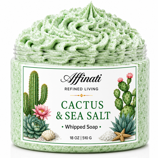 Sapone montato al cactus e sale marino