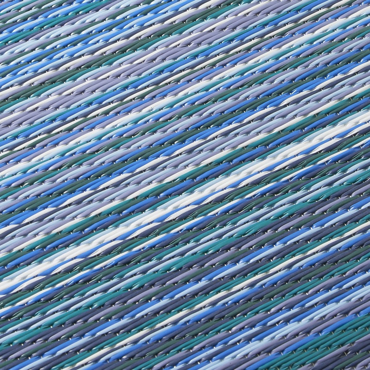Cancun - Indigo Striped Outdoor Rug for Patio
