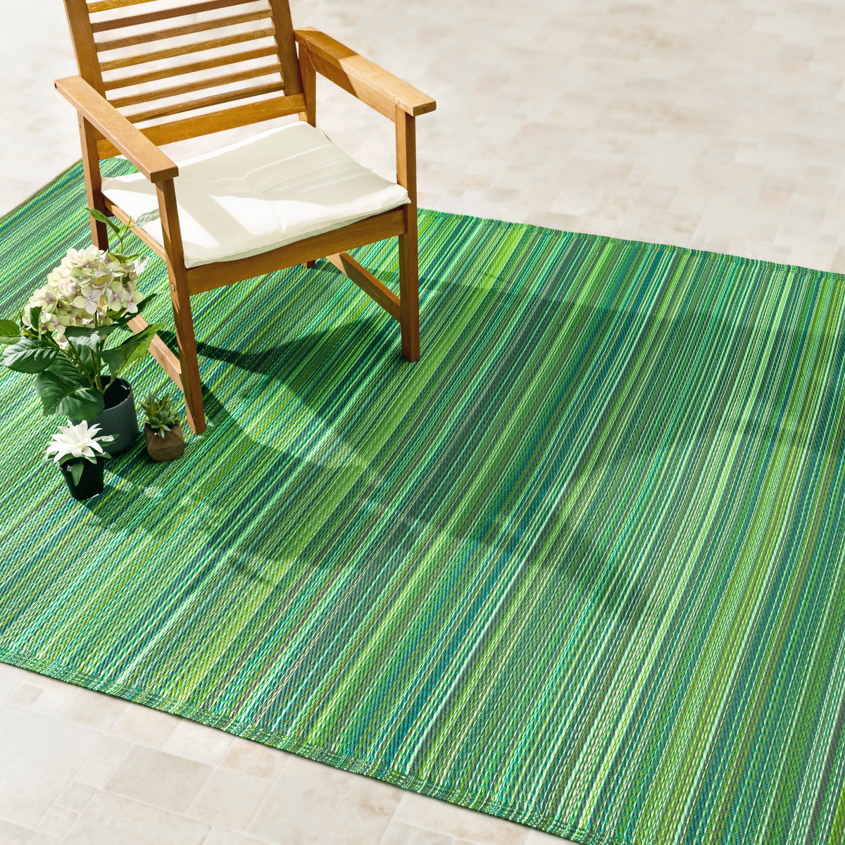 Cancun - Striped Outdoor Rug for Patio