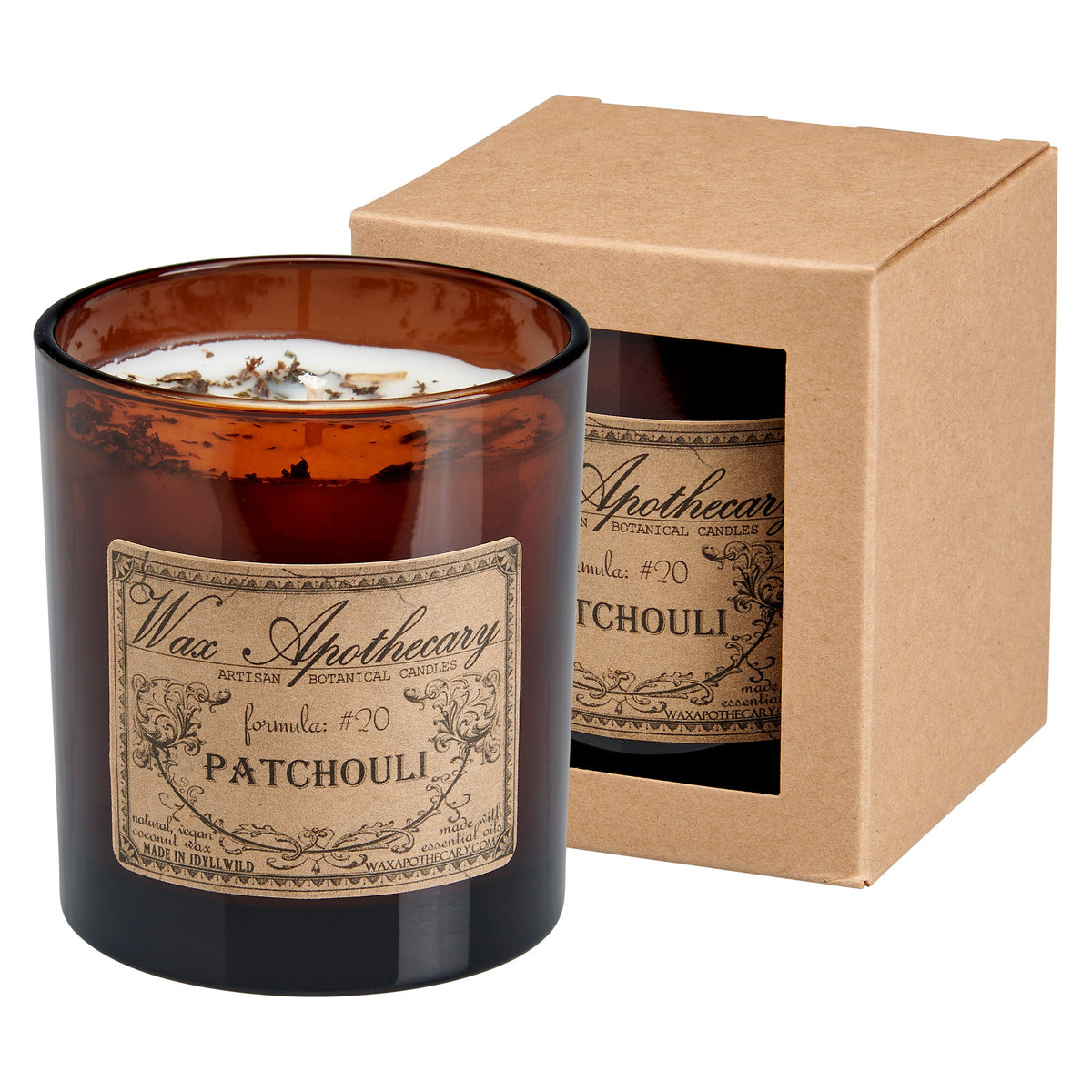 9 oz Patchouli Artisan Amber Glass Candle