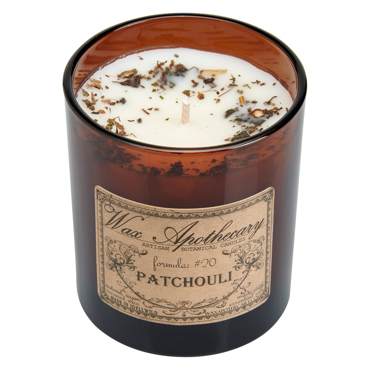 9 oz Patchouli Artisan Amber Glass Candle