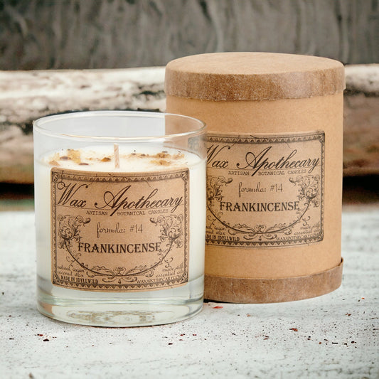 Candela botanica all'incenso da 7 oz in bicchiere tipo Scotch