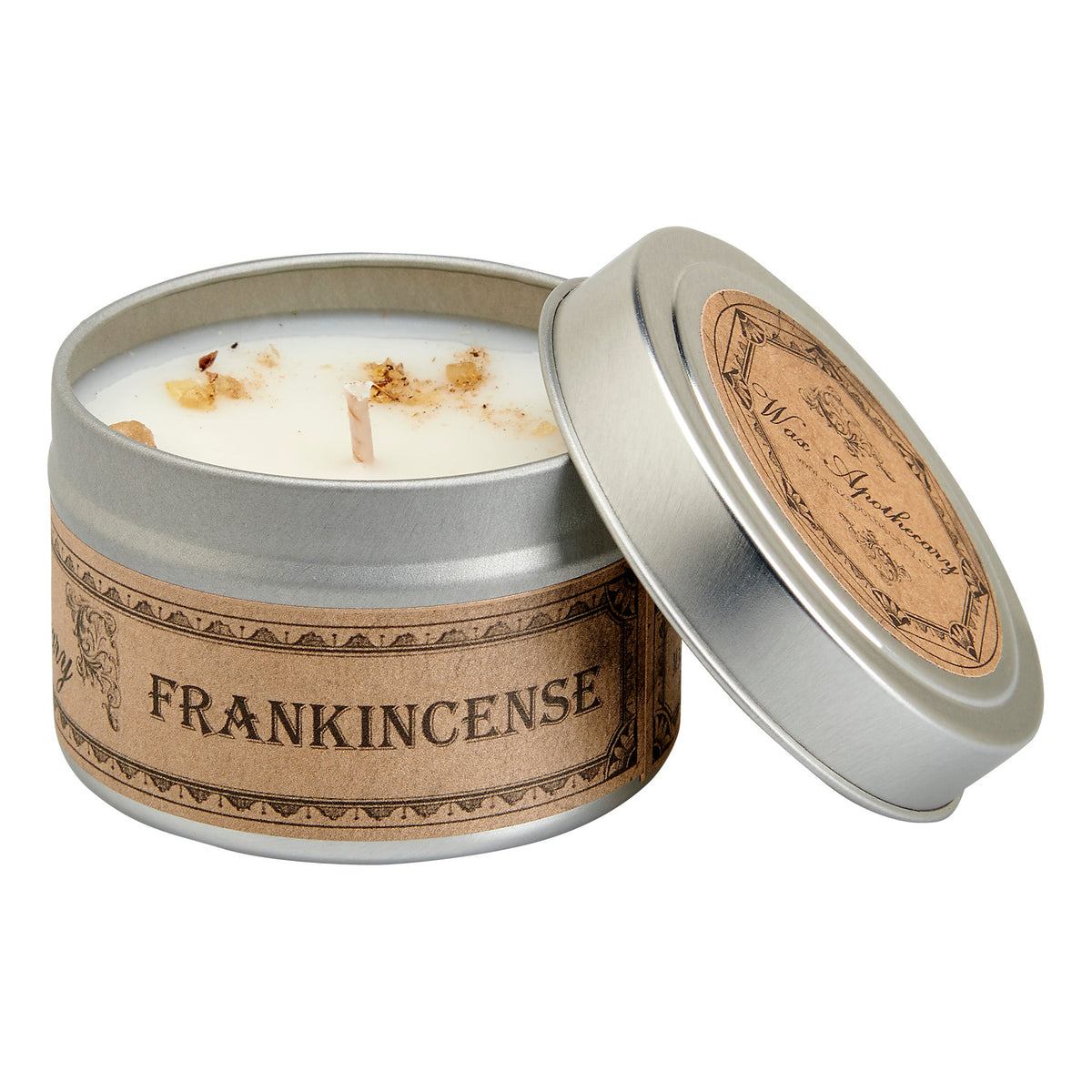 Bougie botanique à l'encens en boîte de voyage