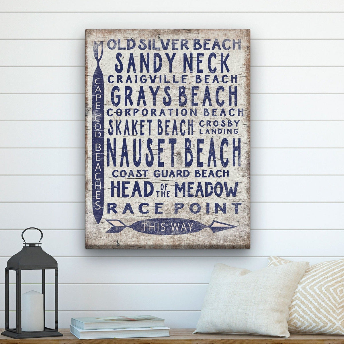 Vintage Cape Cod Beach Sign | Nauset Craigville Race Point Sandy Neck