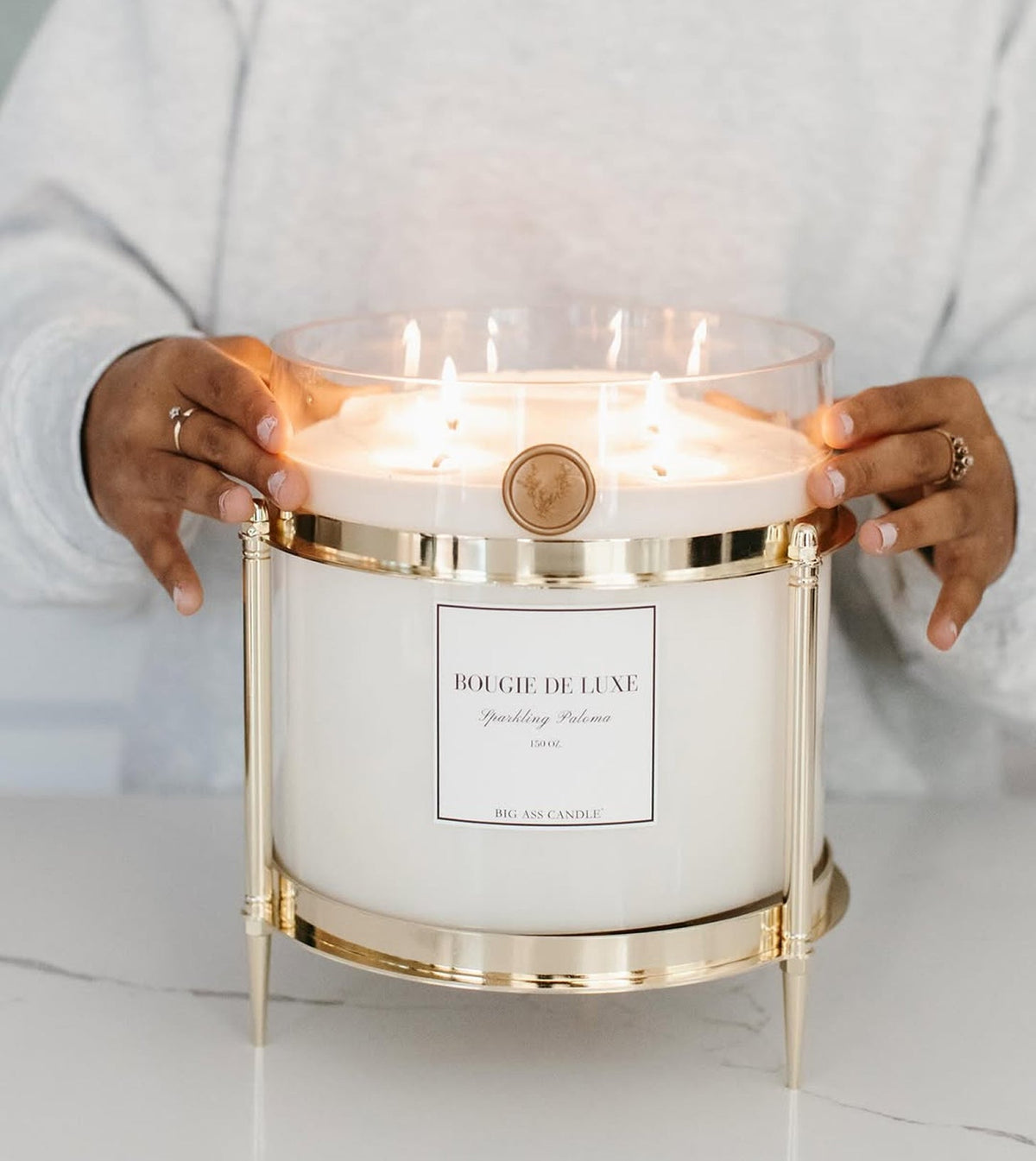 Gold Candle Holder for 150 oz and 300 oz Candles