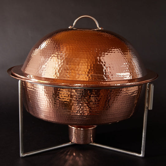 Round Copper Chafing Dish