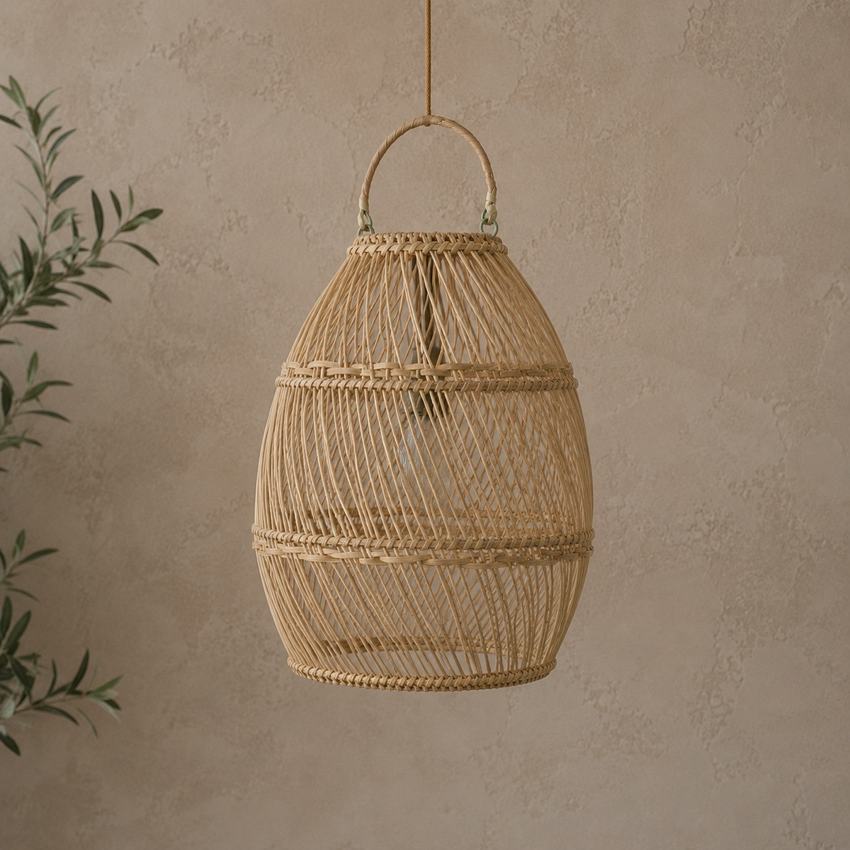 Celina Handwoven Rattan Pendant Light Shade | Oversized Natural Ceiling Pendant (4 Sizes)