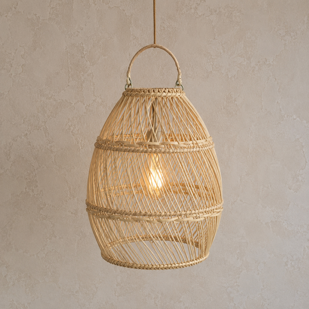 Celina Handwoven Rattan Pendant Light Shade | Oversized Natural Ceiling Pendant (4 Sizes)